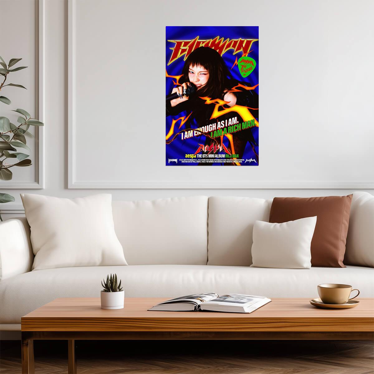 aespa Karina | Rich Man Poster 2 | Energy Concept Decor - Music Poster