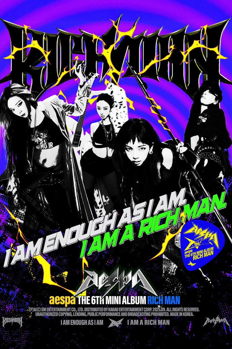 aespa Group | Rich Man Poster | Vibrant Concept Art - Music Poster