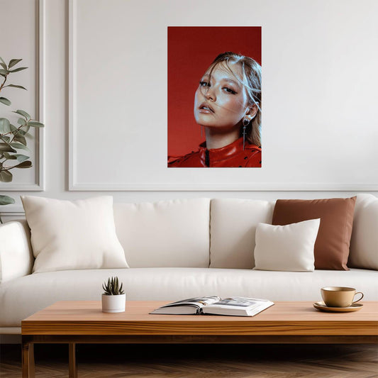 Girlset Kendall | Commas Poster | K-pop Portrait - Music Poster