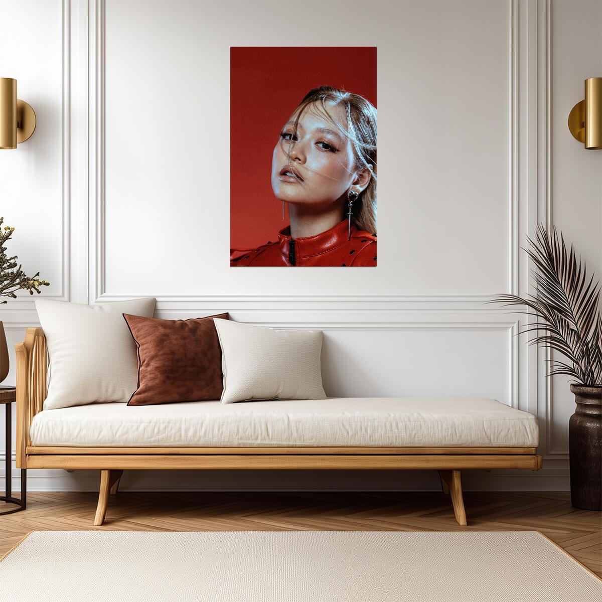 Girlset Kendall | Commas Poster | K-pop Portrait - Music Poster