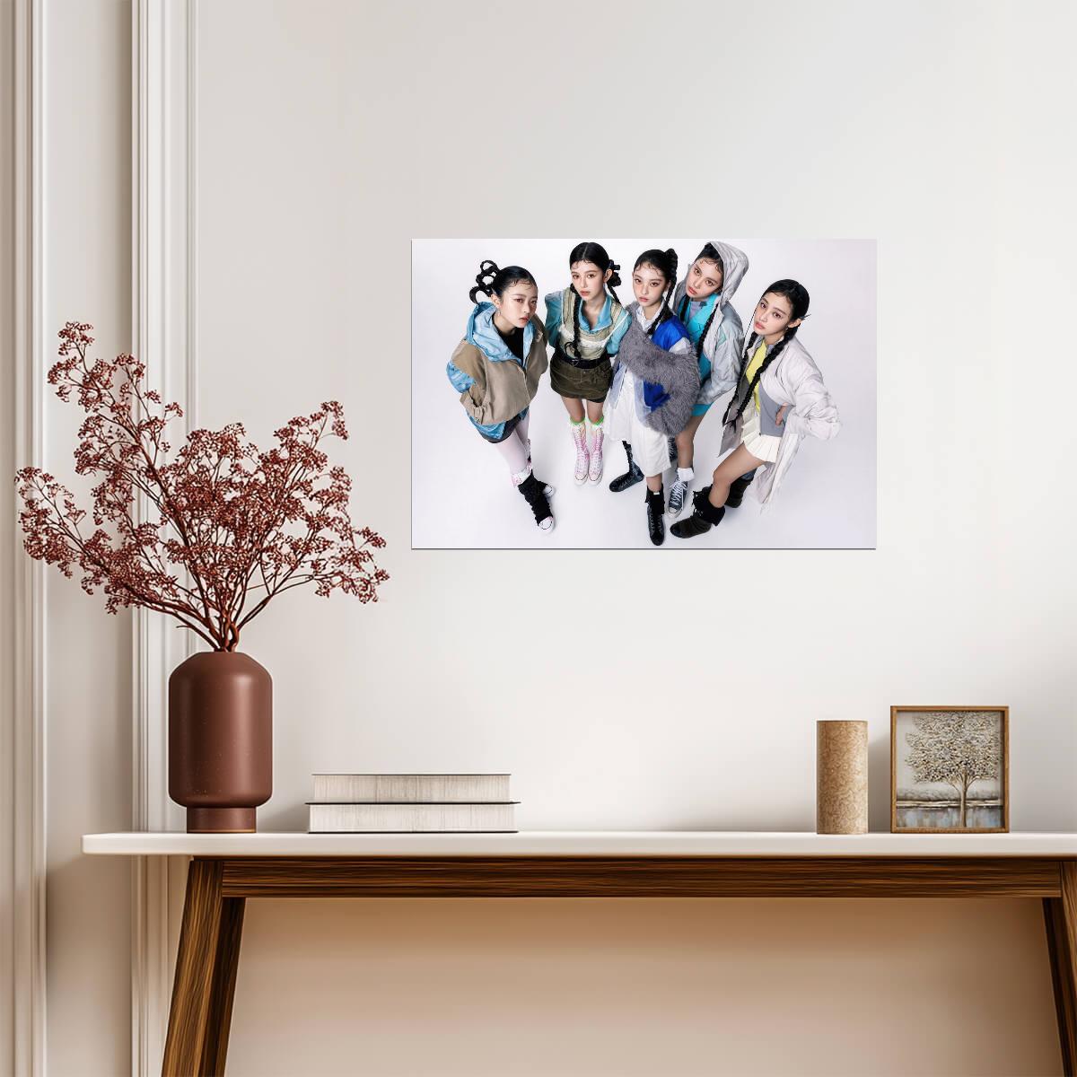 NJZ Group | NewJeans Image | K-pop Modern Poster - Music Poster