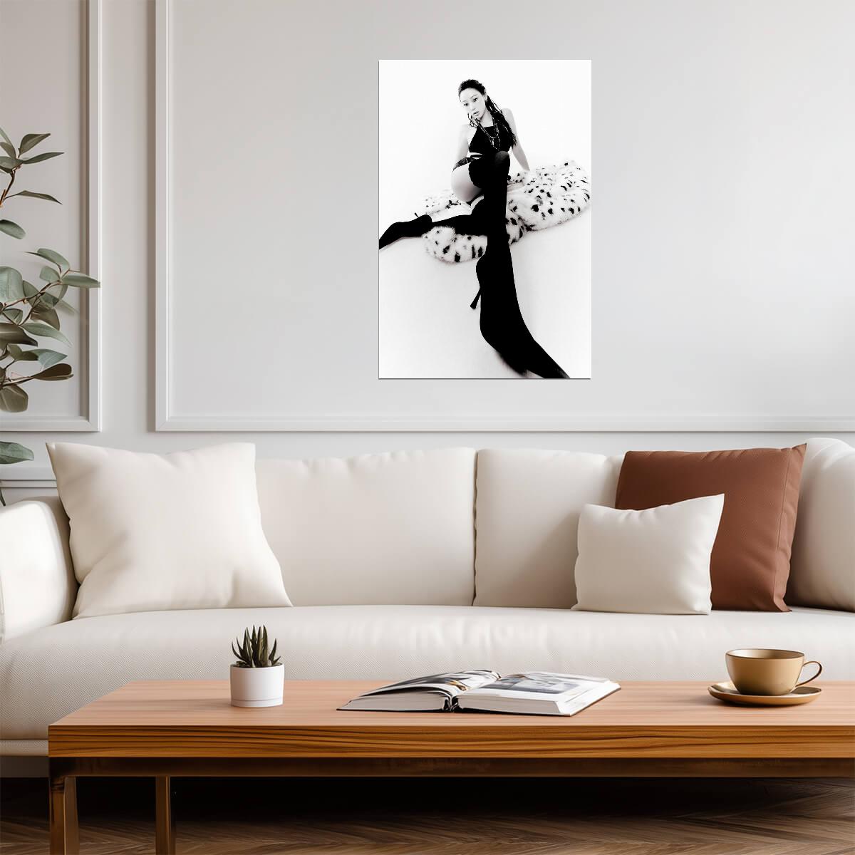 aespa Giselle | Rich Man Album | Black and White Poster - Music Poster