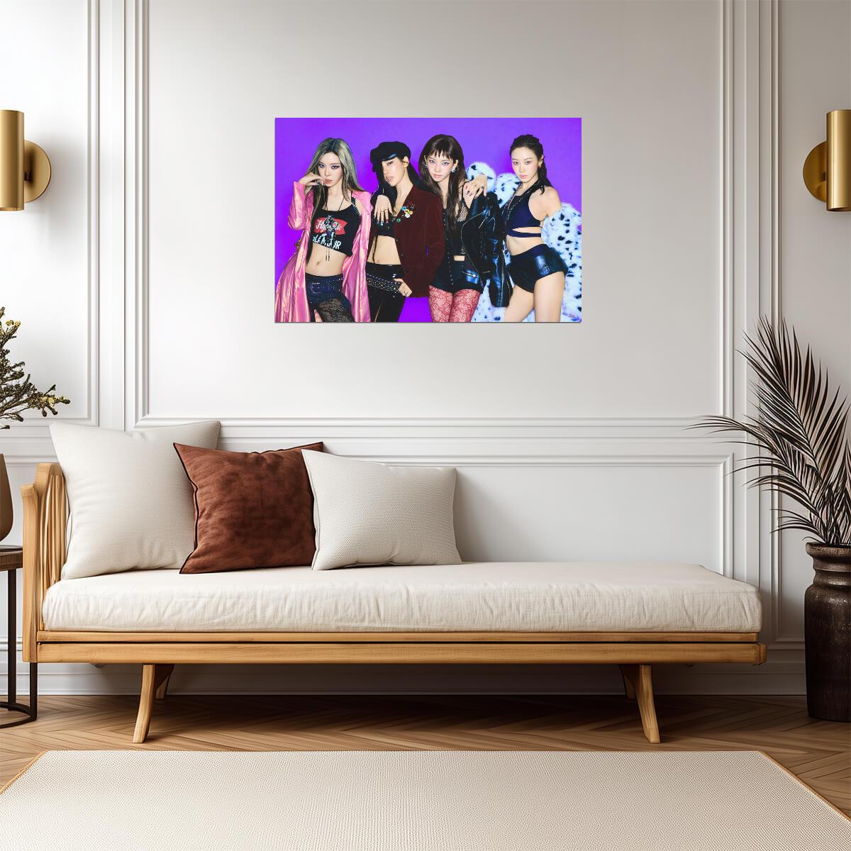 aespa Group | Rich Man Concept | Cool Vibrant Poster - Music Poster