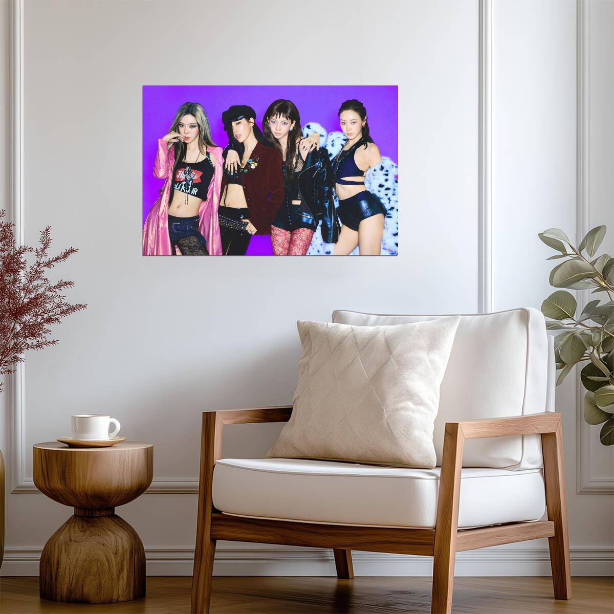 aespa Group | Rich Man Concept | Cool Vibrant Poster - Music Poster