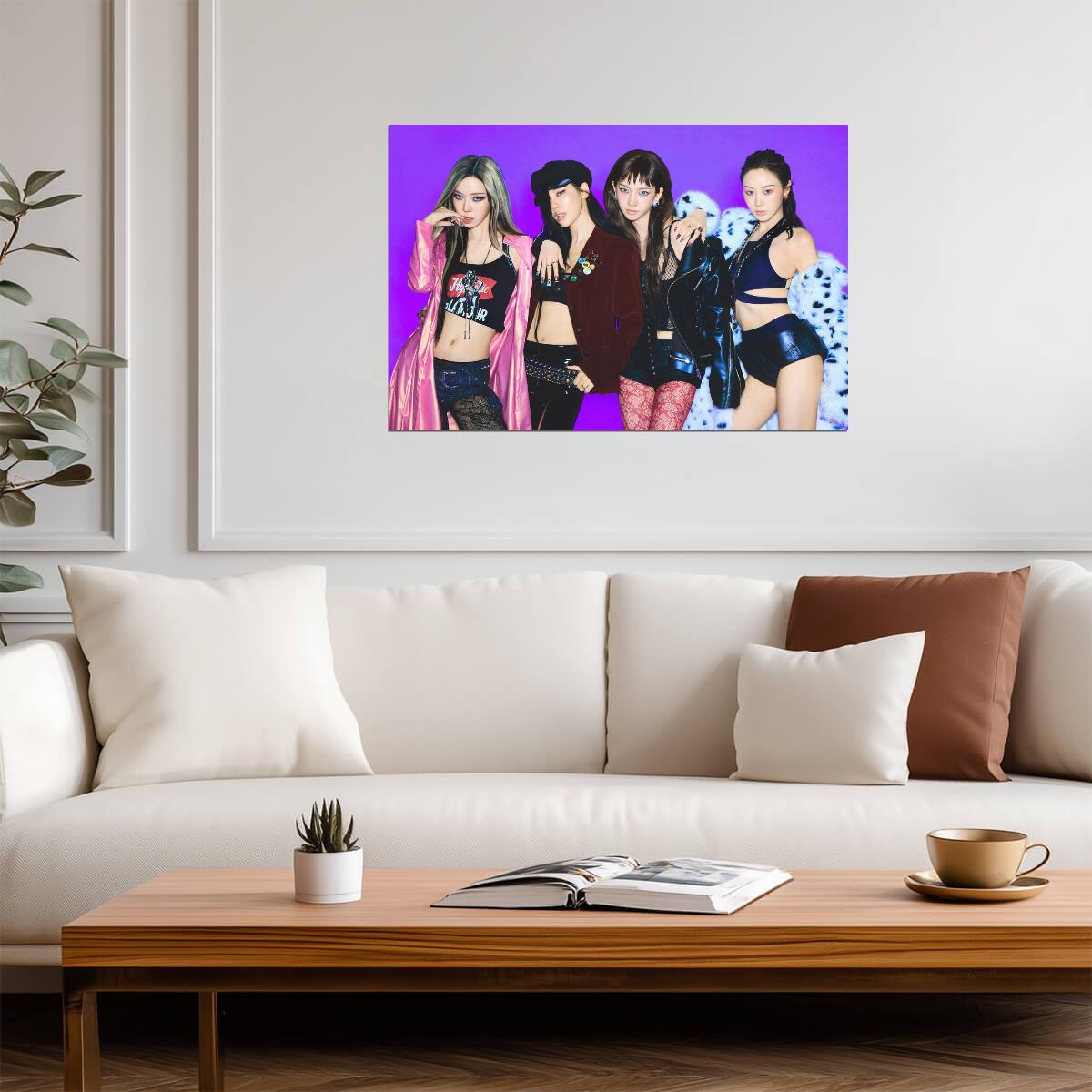 aespa Group | Rich Man Concept | Cool Vibrant Poster - Music Poster