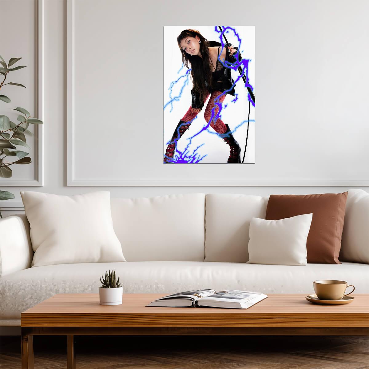 aespa Karina | Rich Man Art | Multicolor Portrait Poster - Music Poster