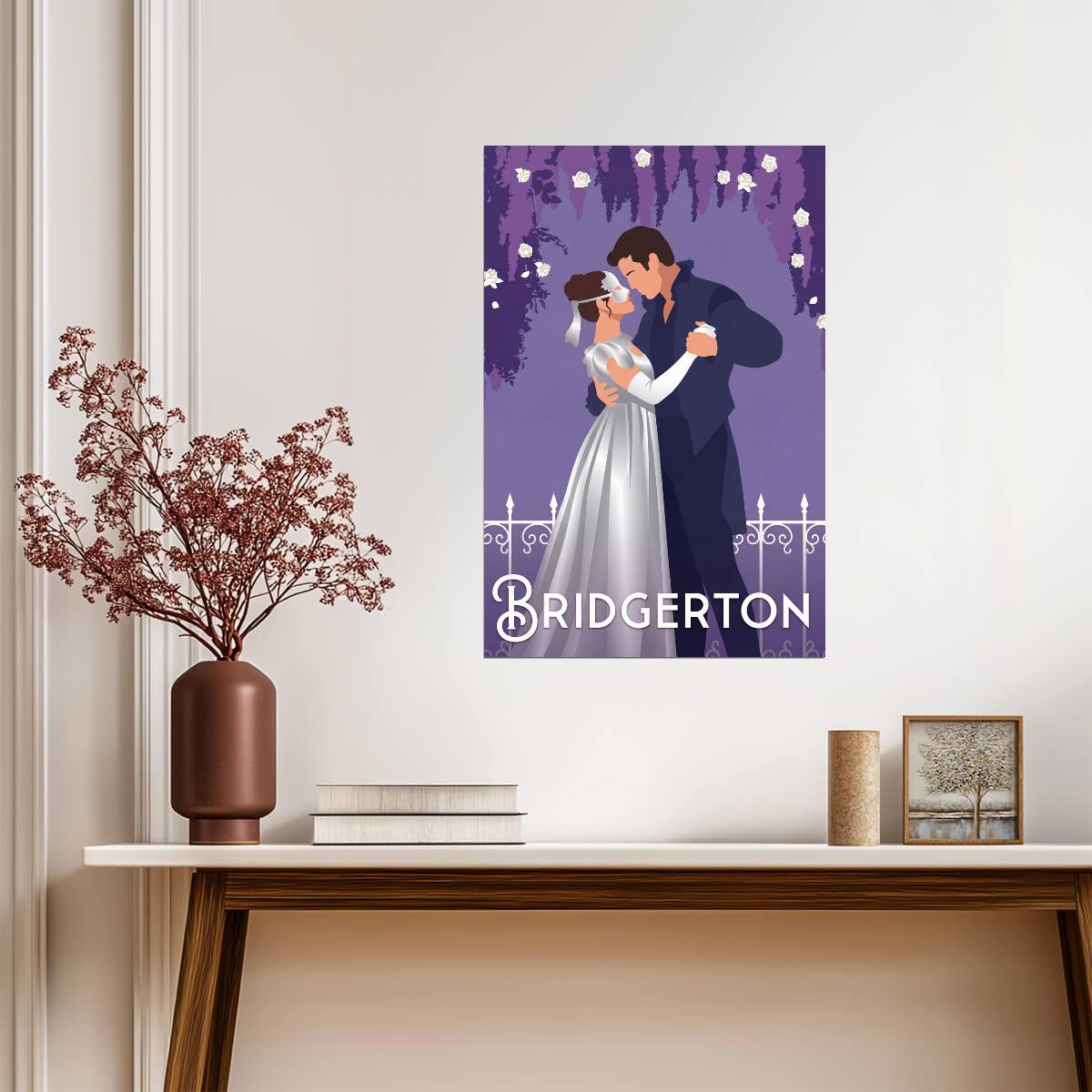 Bridgerton Minimalist Fan Art | Benedict & Sophie Poster | Modern TV Show Decor - Movies & TV Poster
