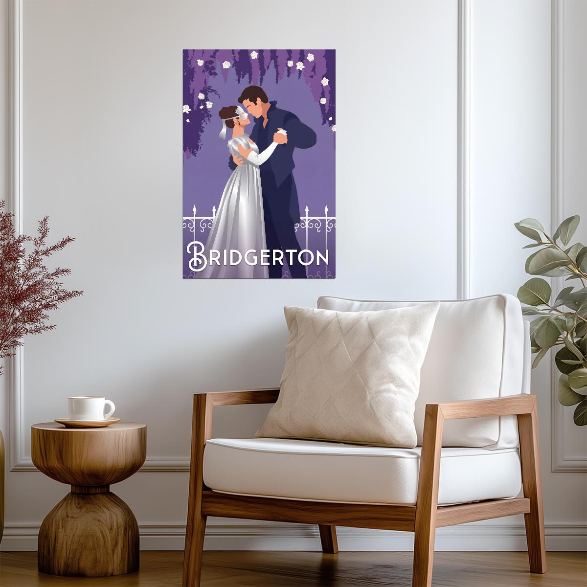 Bridgerton Minimalist Fan Art | Benedict & Sophie Poster | Modern TV Show Decor - Movies & TV Poster