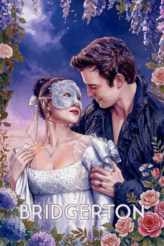 Bridgerton Painted Illustration | Benedict & Sophie Poster | Vintage Style Fan Art - Movies & TV Poster