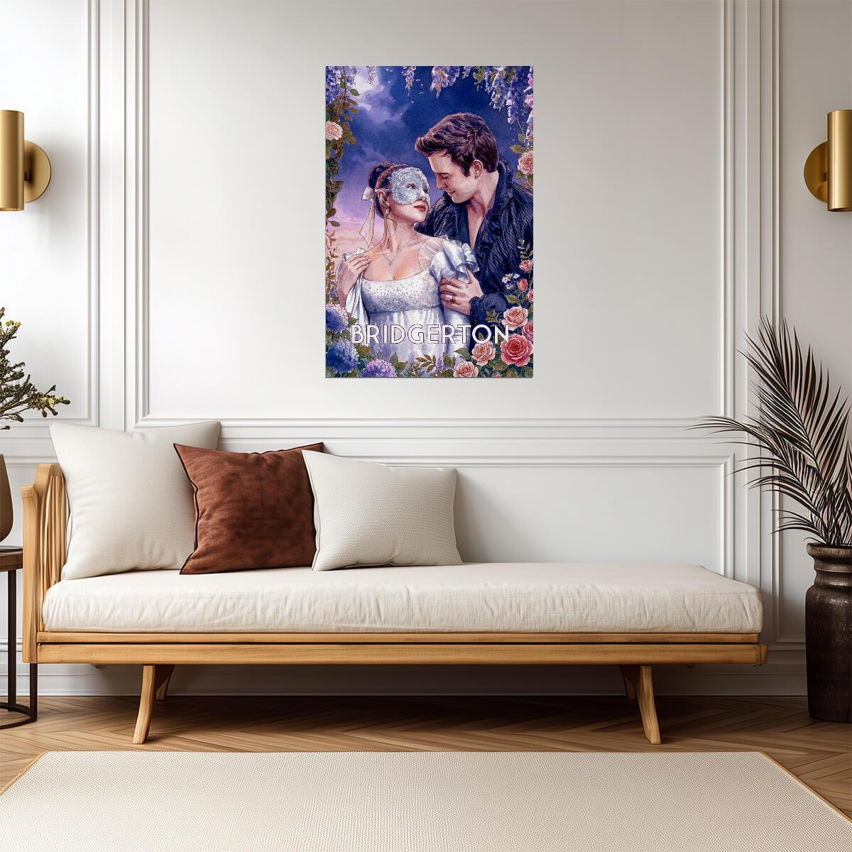 Bridgerton Painted Illustration | Benedict & Sophie Poster | Vintage Style Fan Art - Movies & TV Poster