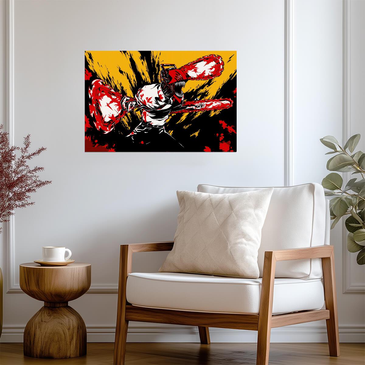 Chainsaw Man Dual Saw Action | Anime Poster | Stylized Manga Print - Anime Poster