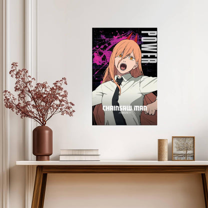 Chainsaw Man Power | Anime Poster | Blood Fiend Wall Art - Anime Poster