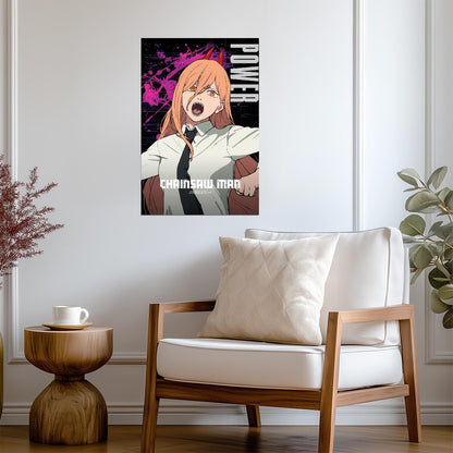 Chainsaw Man Power | Anime Poster | Blood Fiend Wall Art - Anime Poster