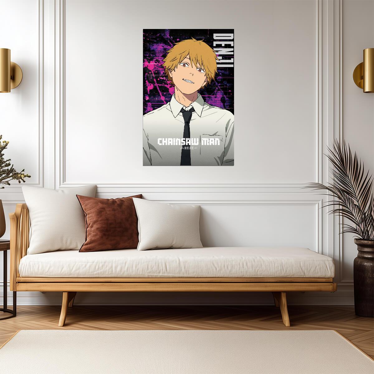 Chainsaw Man Denji Portrait | Anime Poster | Classic Shonen Art - Anime Poster