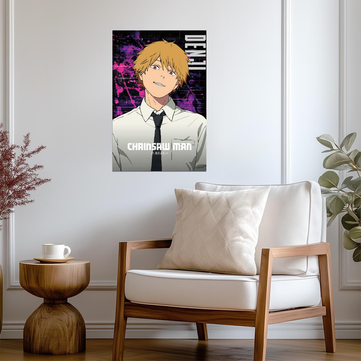 Chainsaw Man Denji Portrait | Anime Poster | Classic Shonen Art - Anime Poster