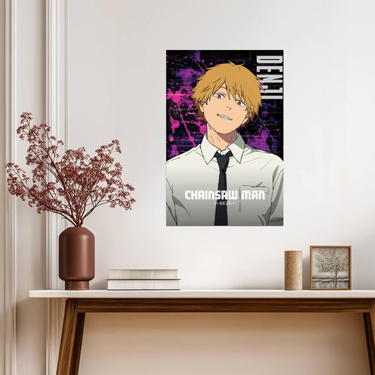 Chainsaw Man Denji Portrait | Anime Poster | Classic Shonen Art - Anime Poster