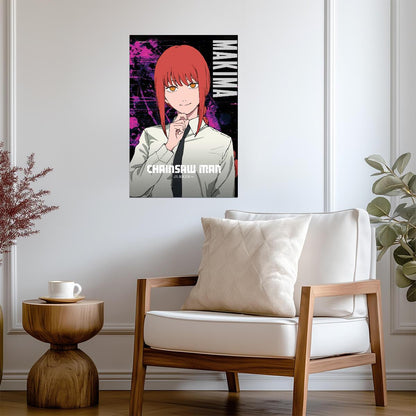Chainsaw Man Makima Portrait | Anime Poster | Public Safety Print - Anime Poster
