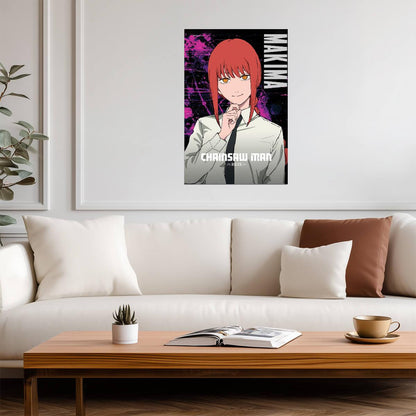 Chainsaw Man Makima Portrait | Anime Poster | Public Safety Print - Anime Poster