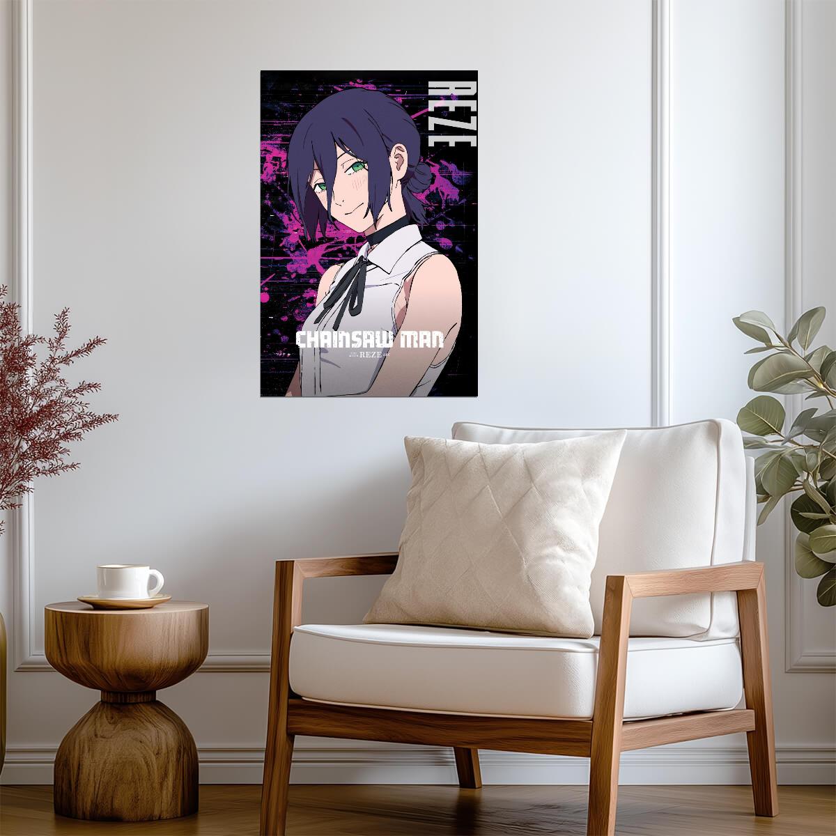 Chainsaw Man Reze Portrait | Anime Poster | Bomb Girl Wall Art - Anime Poster
