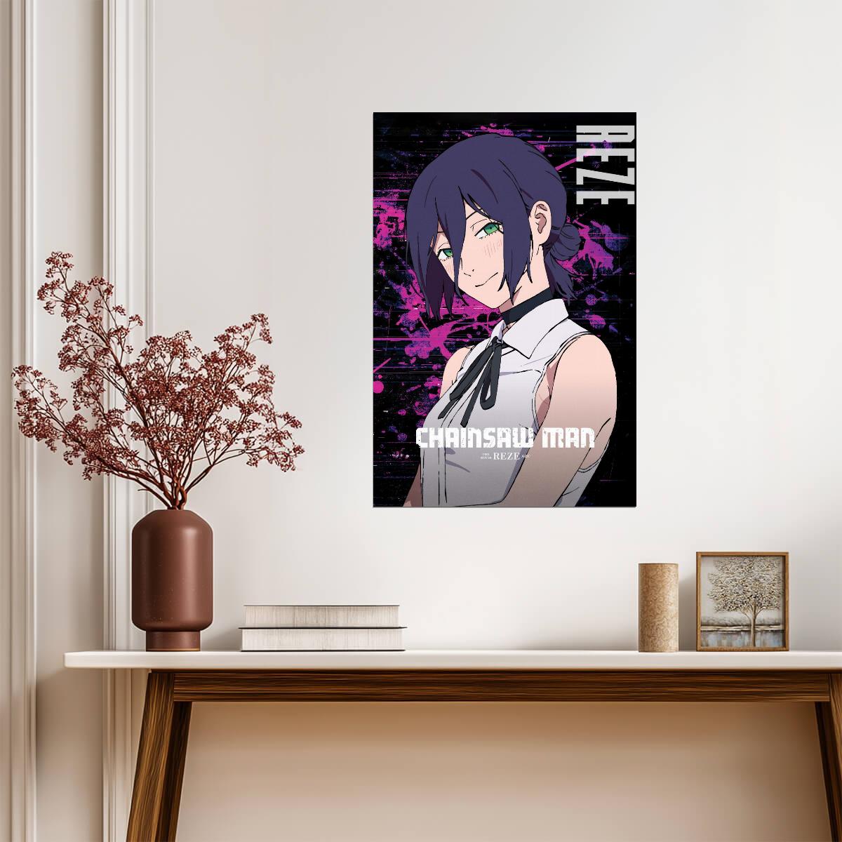 Chainsaw Man Reze Portrait | Anime Poster | Bomb Girl Wall Art - Anime Poster