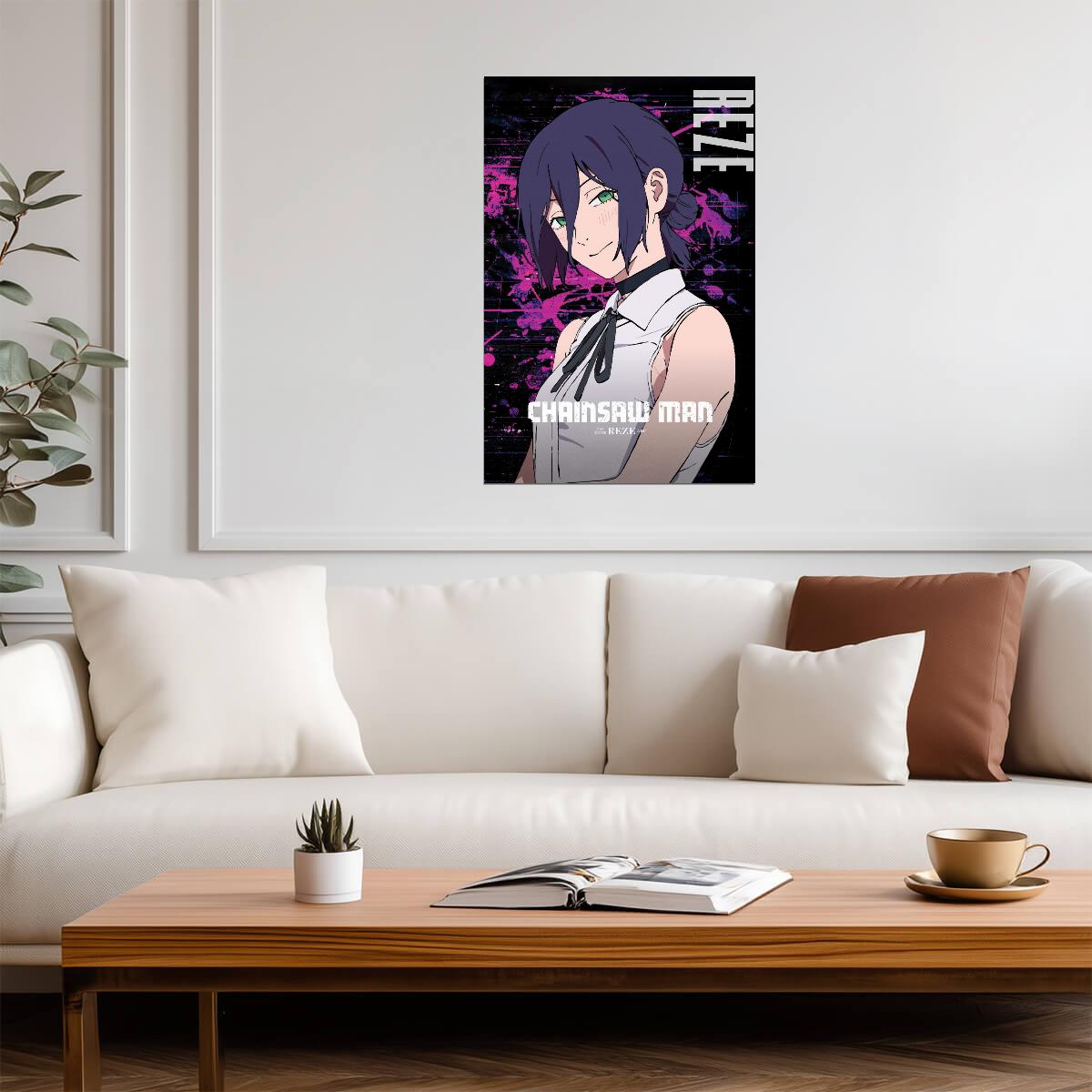 Chainsaw Man Reze Portrait | Anime Poster | Bomb Girl Wall Art - Anime Poster