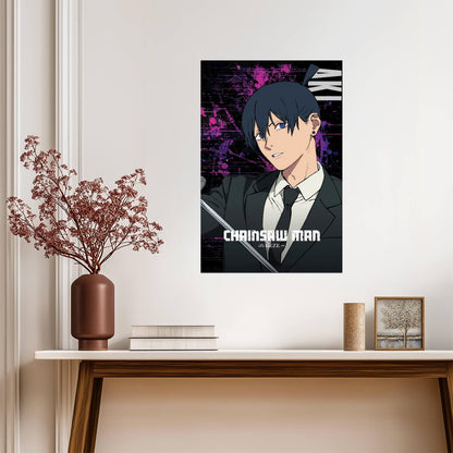 Chainsaw Man Aki Hayakawa | Anime Poster | Devil Hunter Wall Art - Anime Poster