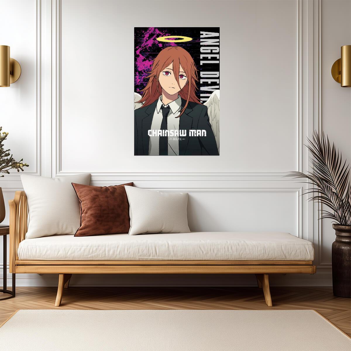 Chainsaw Man Angel Devil | Anime Poster | Minimalist Manga Print - Anime Poster
