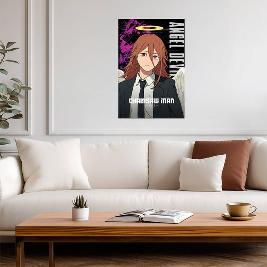 Chainsaw Man Angel Devil | Anime Poster | Minimalist Manga Print - Anime Poster