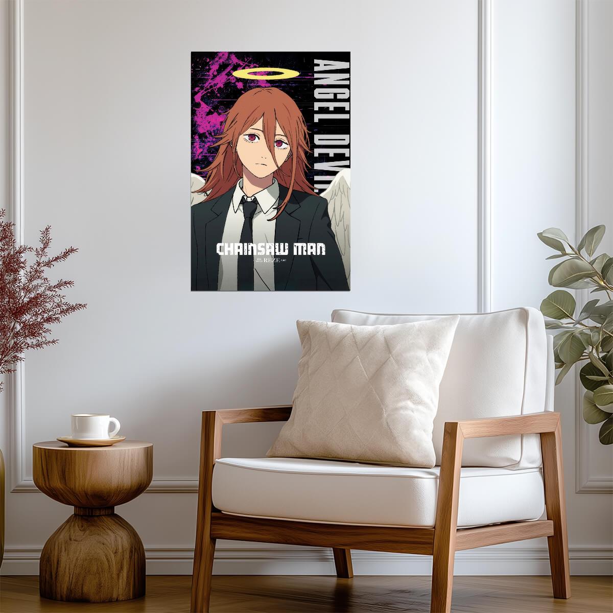 Chainsaw Man Angel Devil | Anime Poster | Minimalist Manga Print - Anime Poster
