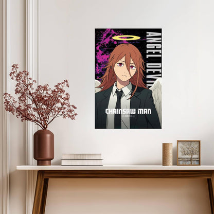 Chainsaw Man Angel Devil | Anime Poster | Minimalist Manga Print - Anime Poster
