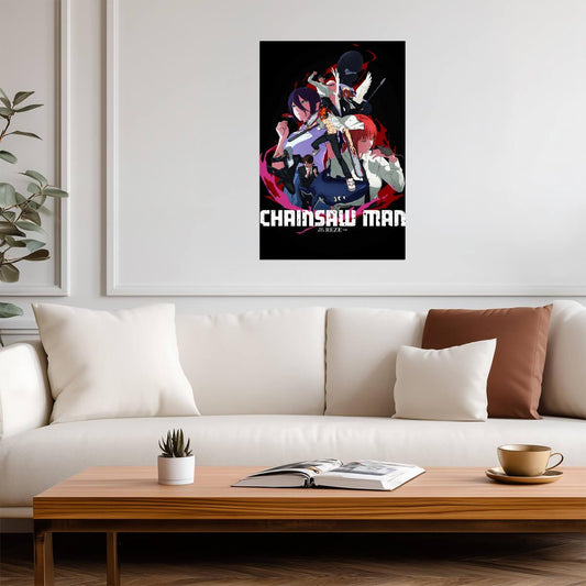 Chainsaw Man Reze Arc Group | Anime Poster | Movie Version Art - Anime Poster