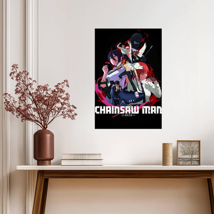 Chainsaw Man Reze Arc Group | Anime Poster | Movie Version Art - Anime Poster