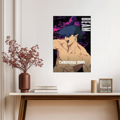 Chainsaw Man Beam Shark Fiend | Anime Poster | Action Manga Print - Anime Poster