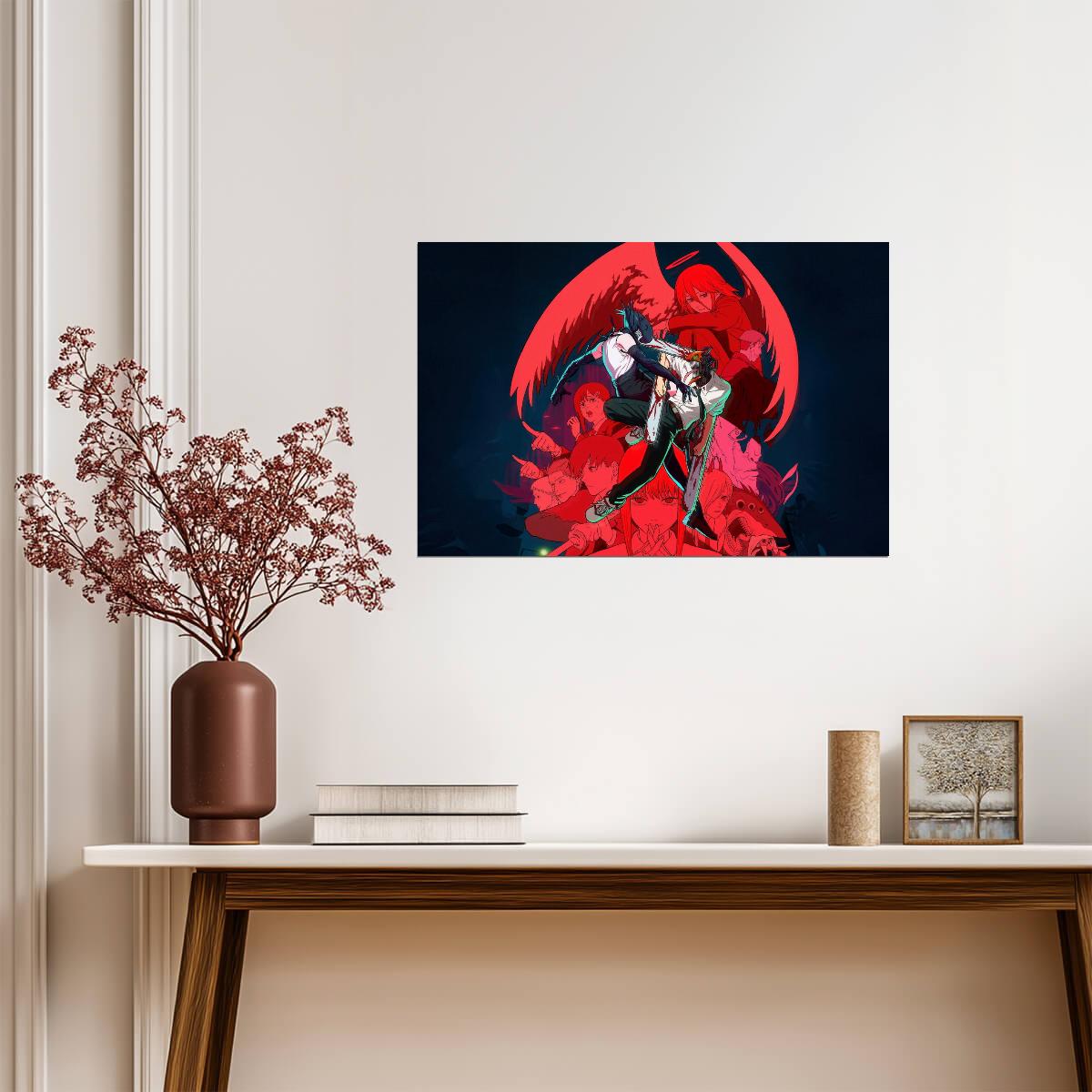 Chainsaw Man Reze Arc Bloody Wings | Movie Poster | Dark Anime Art - Anime Poster