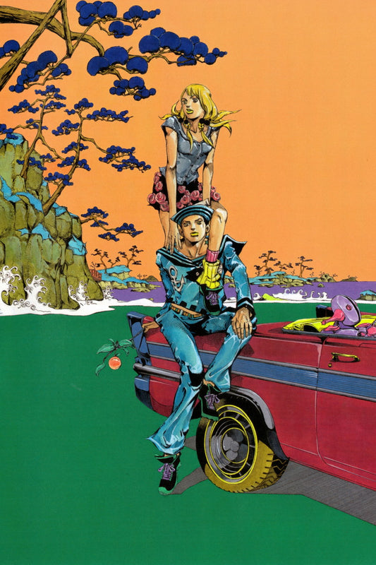 JoJo's Bizarre Adventure Part 7 Steel Ball Run | Anime Poster | Hirohiko Araki Exhibition Art - Anime Poster