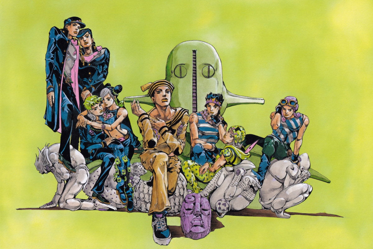 JoJo's Bizarre Adventure Stone Ocean Group Art | Anime Poster | Jolyne Cujoh & Crew Print - Anime Poster