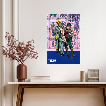 JoJo's Bizarre Adventure Diamond is Unbreakable | Anime Poster | Josuke & Rohan Exhibition Art - Anime Poster