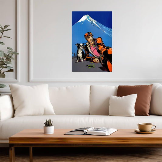 JoJo's Bizarre Adventure Jotaro Kujo & Iggy | Anime Poster | Stardust Crusaders Wall Art - Anime Poster