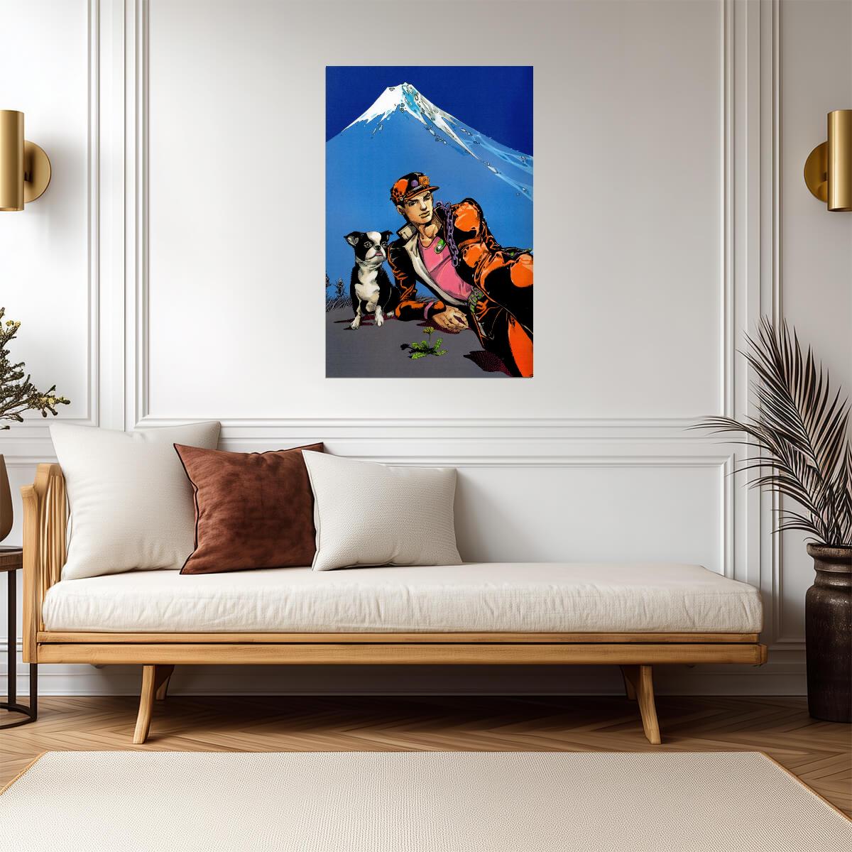 JoJo's Bizarre Adventure Jotaro Kujo & Iggy | Anime Poster | Stardust Crusaders Wall Art - Anime Poster