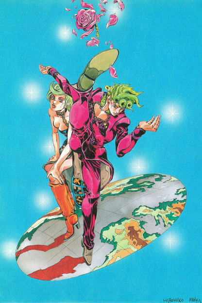 JoJo's Bizarre Adventure Giorno Giovanna | Anime Poster | Golden Wind Manga Style Print - Anime Poster