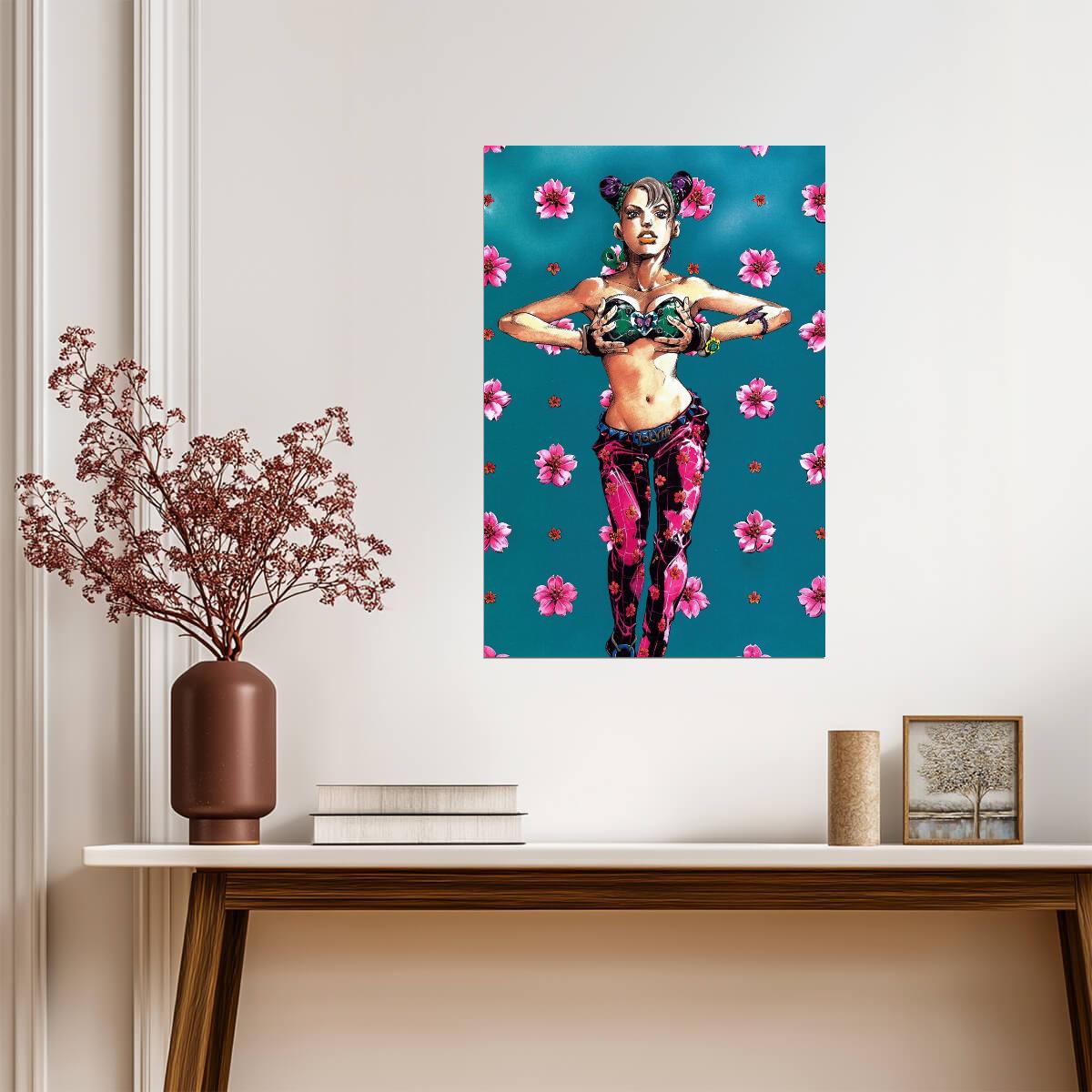 JoJo's Bizarre Adventure Jolyne Cujoh | Anime Poster | Sexy Waifu Wall Art - Anime Poster