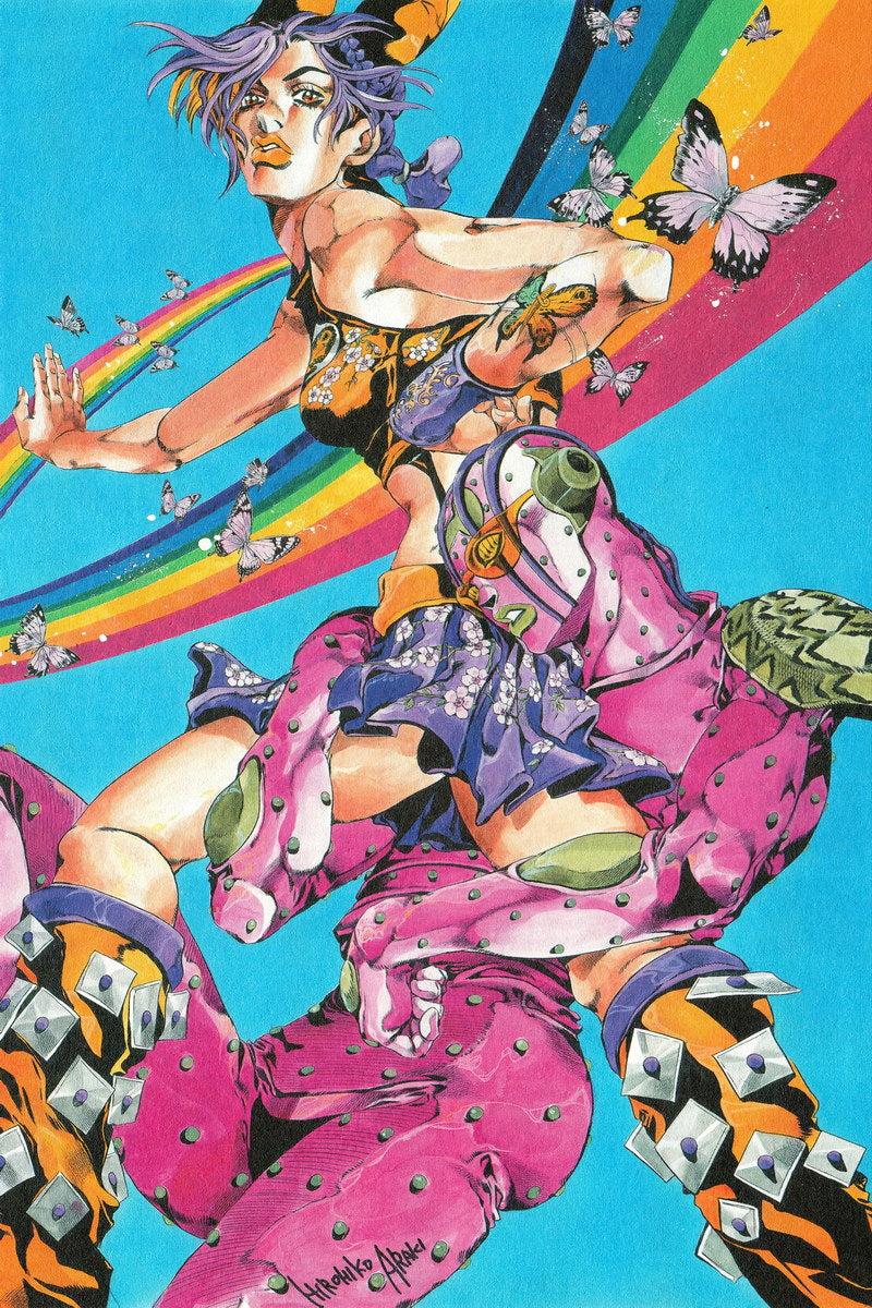 JoJo's Bizarre Adventure Stone Ocean Rainbow | Anime Poster | Colorful Manga Wall Art - Anime Poster