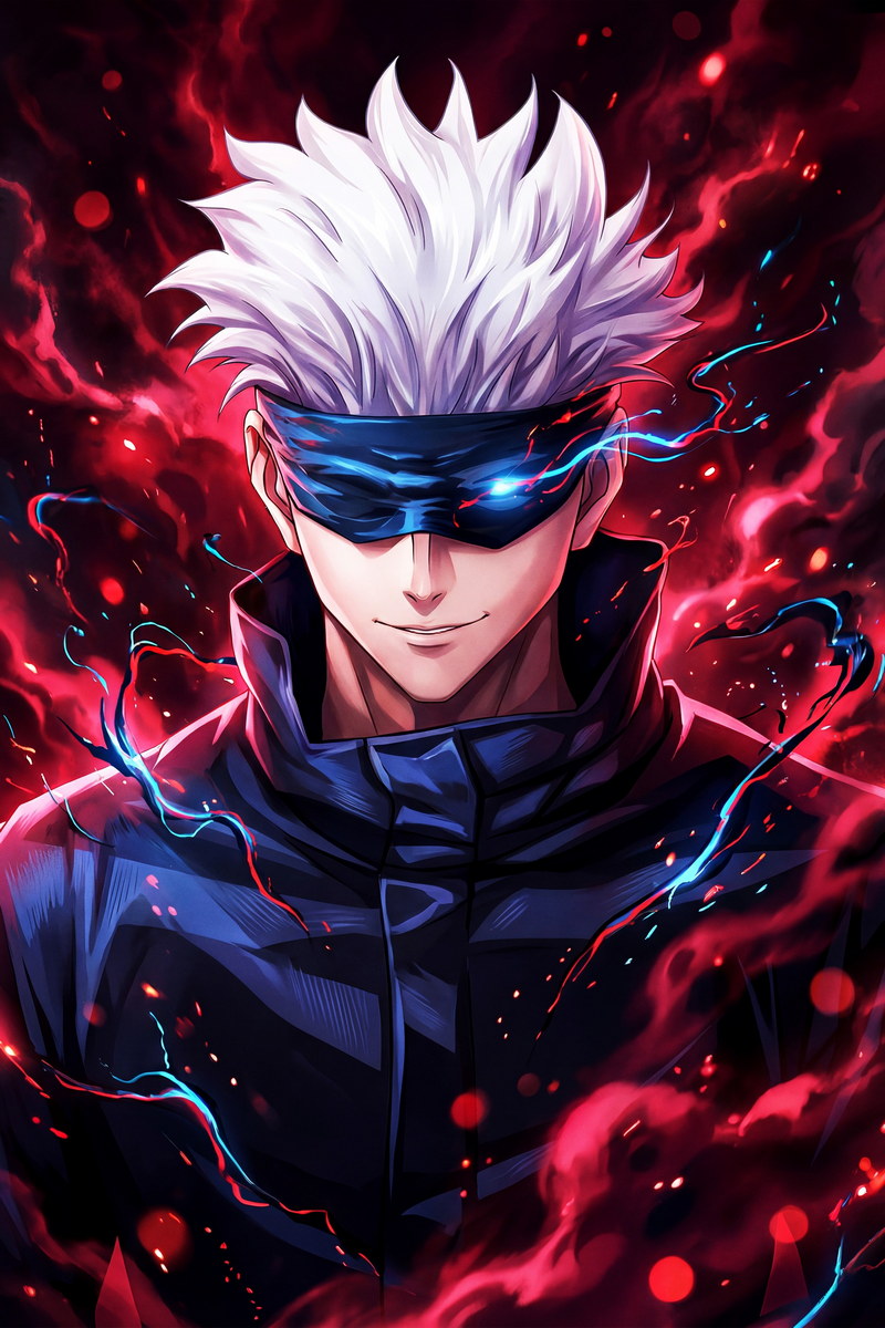 Jujutsu Kaisen Satoru Gojo Red Aura | Anime Poster | Shonen Manga Wall Art - Anime Poster