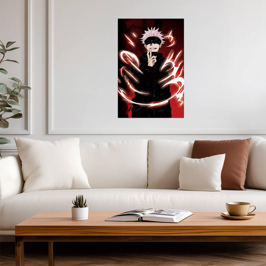 Jujutsu Kaisen Satoru Gojo Domain Expansion | Anime Poster | Dark Fantasy Print - Anime Poster