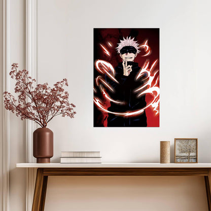 Jujutsu Kaisen Satoru Gojo Domain Expansion | Anime Poster | Dark Fantasy Print - Anime Poster