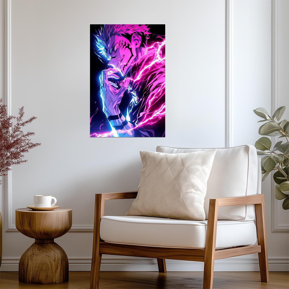 Jujutsu Kaisen Ryomen Sukuna Pink Curse | Anime Poster | King of Curses Print - Anime Poster