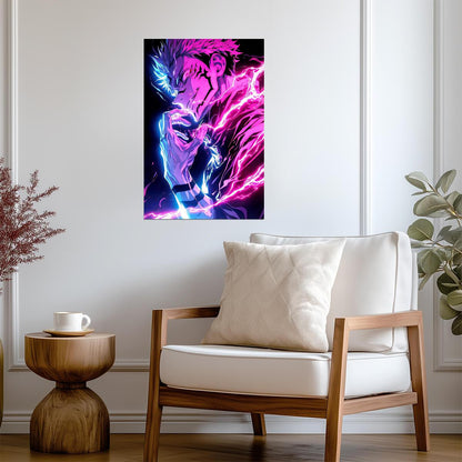 Jujutsu Kaisen Ryomen Sukuna Pink Curse | Anime Poster | King of Curses Print - Anime Poster