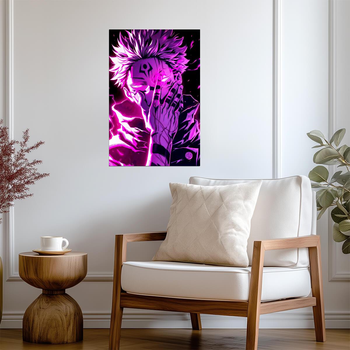Jujutsu Kaisen Ryomen Sukuna Portrait | Anime Poster | Dark Anime Style Art - Anime Poster