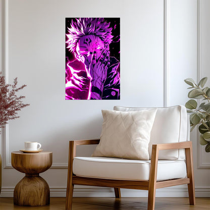 Jujutsu Kaisen Ryomen Sukuna Portrait | Anime Poster | Dark Anime Style Art - Anime Poster