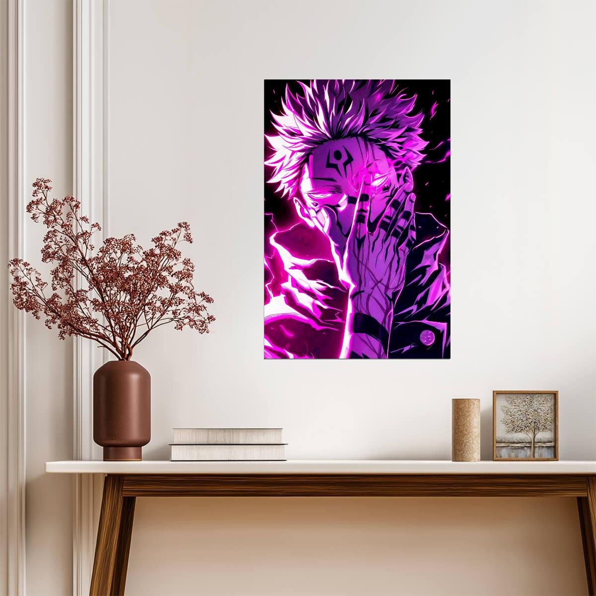 Jujutsu Kaisen Ryomen Sukuna Portrait | Anime Poster | Dark Anime Style Art - Anime Poster